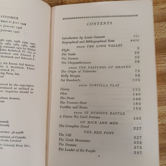 The Portable Steinbeck by John Steinbeck Paperback Book Viking Press P2 Vtg 1970 - Picture 10 of 12